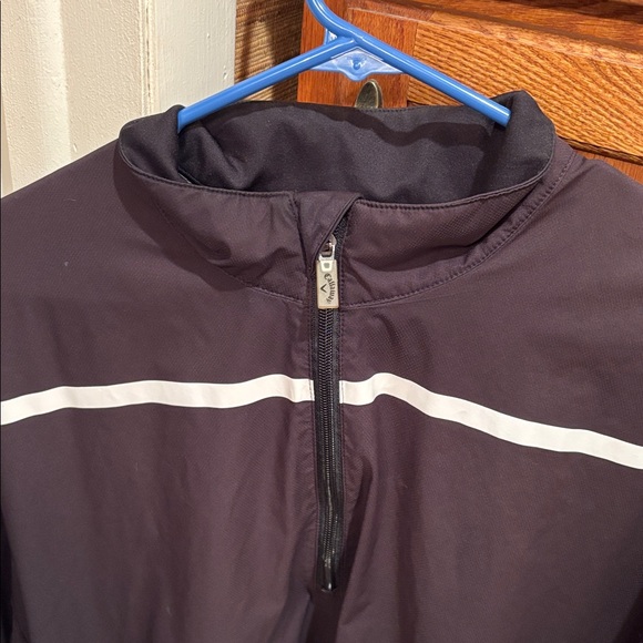 Callaway Black Men's Jacket weather series golf lightweight L half zip coat - Picture 16 of 16